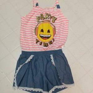 Girl's Emoji Romper - Size 10